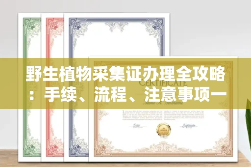 全国野生植物采集证办理全攻略：手续、流程、注意事项一网打尽